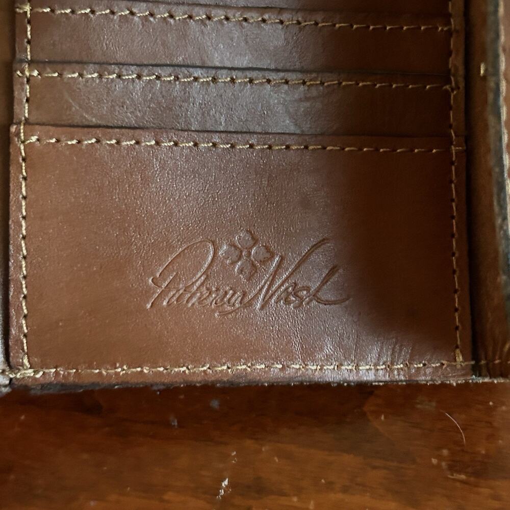 PATRICIA NASH Reiti Bi-Fold Leather Wallet Brown Caramel Map Pattern - Picture 5 of 7